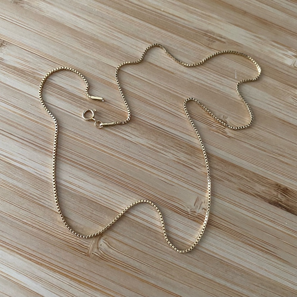 SOLD 14k gold filled box chain 16”
